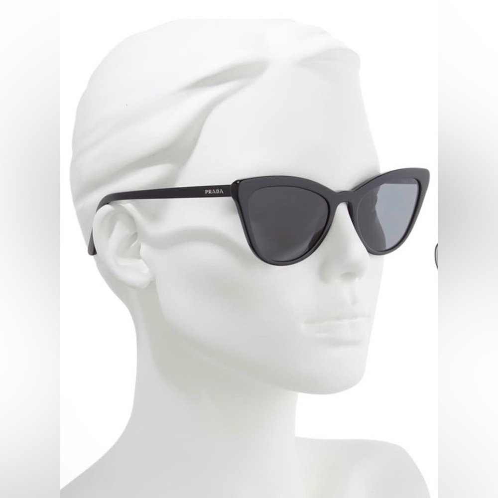 Prada 56mm Black Cat-Eye Sunglasses